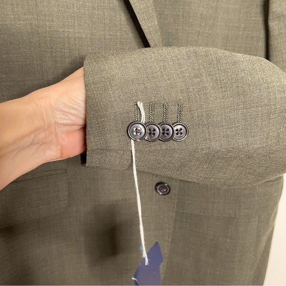 Lands End Classic Tailored Fit Wool Mens Sports Coat Size 44 Long office wedding - Picture 4 of 13